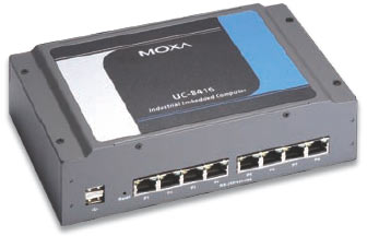  MOXA UC-8416 -  RISC   8 serial , 3 LAN, 4 DIO,8  Ethernet , CompactFlash, USB 