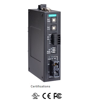 Серия ICF-1150 Индустриальные конверторы RS-232/422/485 в оптику (ST/SC соединитель, multi и single mode)