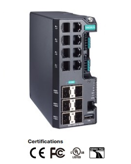 MOXA MDS-G4012- 12G   Layer 2 full Gigabit    Ethernet 