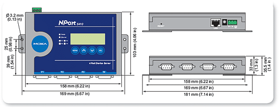 MOXA NPort 5450 - 4-   RS-232/422/485  Ethernet.