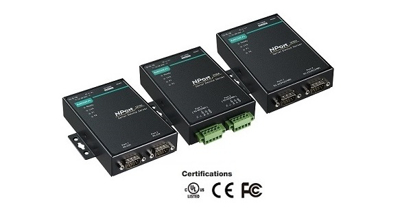 Серія MOXA NPort 5200A (5210A, 5230A, 5250A) - 2-портові асинхронні сервери RS-232/422/485 в Ethernet