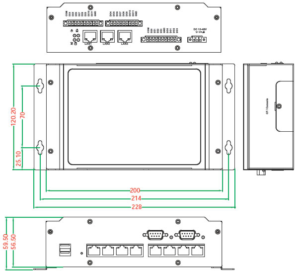 ������� ����� MOXA UC-8418 - �������������� RISC ��������� � 8 serial �������, 3 LAN, 12 DIO,&nbsp;2 CAN �����, CompactFlash, USB
